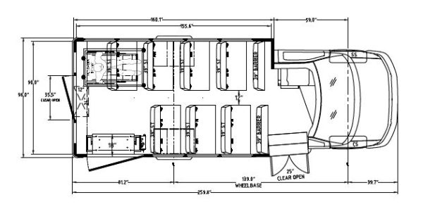 School Bus 18+1 w-c or 21 + w-c lift